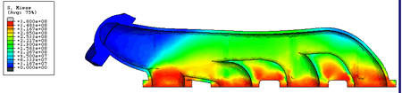 Моделирование течения и расчёт тепловых напряжений в выпускном коллекторе двигателя внутреннего сгорания